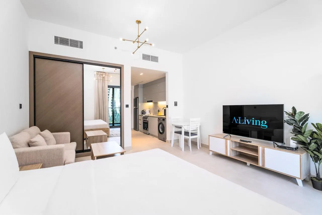 Aliving Stylish Studio Binghatti Canal View & Burj Khalifa Dubai